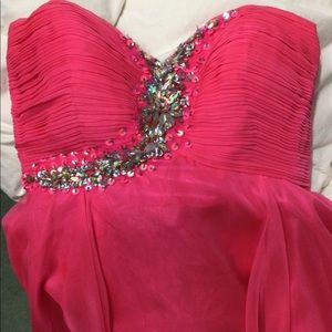 Alyce Paris hot pink formal Prom dress Size 2